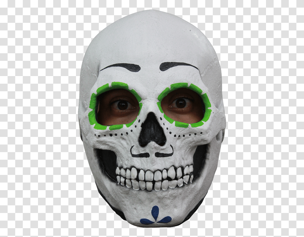 Download Hd Catrin Skull Halloween Mask Sugar Skull Mask Sugar Skull Mask Target, Face, Head, Symbol Transparent Png
