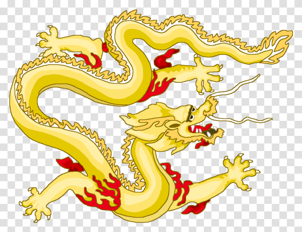 Download Hd Chinese Dragon Heraldic By Chinese Dragon Coat Of Arms,  Transparent Png