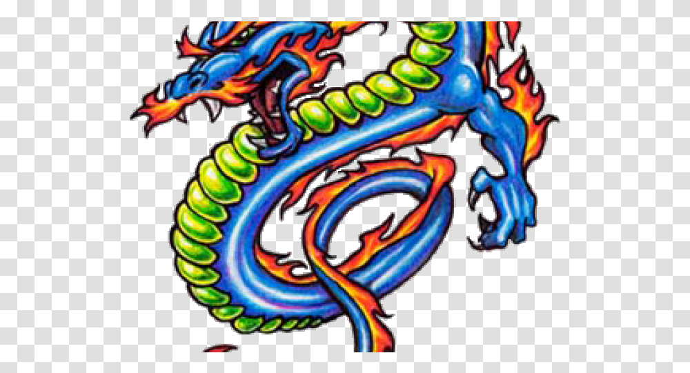 Download Hd Chinese Dragon Images Dragon Dragon With Flames Tattoo, Helmet, Clothing, Apparel Transparent Png