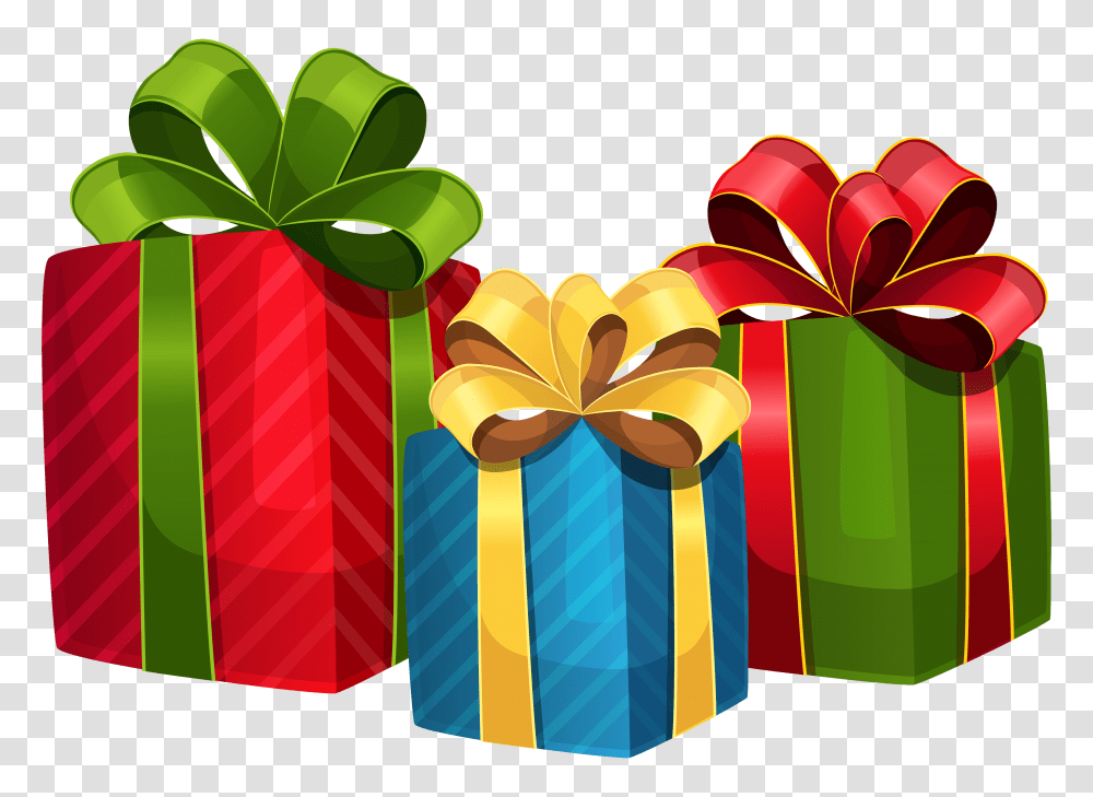 Download Hd Christmas Presents Clip Art Background Christmas Present Clipart, Gift Transparent Png