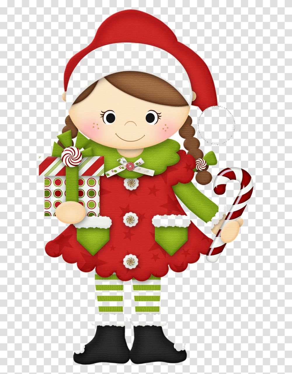 Download Hd Christmas Presents Clipart Mamae Noel Desenho, Doll, Toy, Graphics, Elf Transparent Png