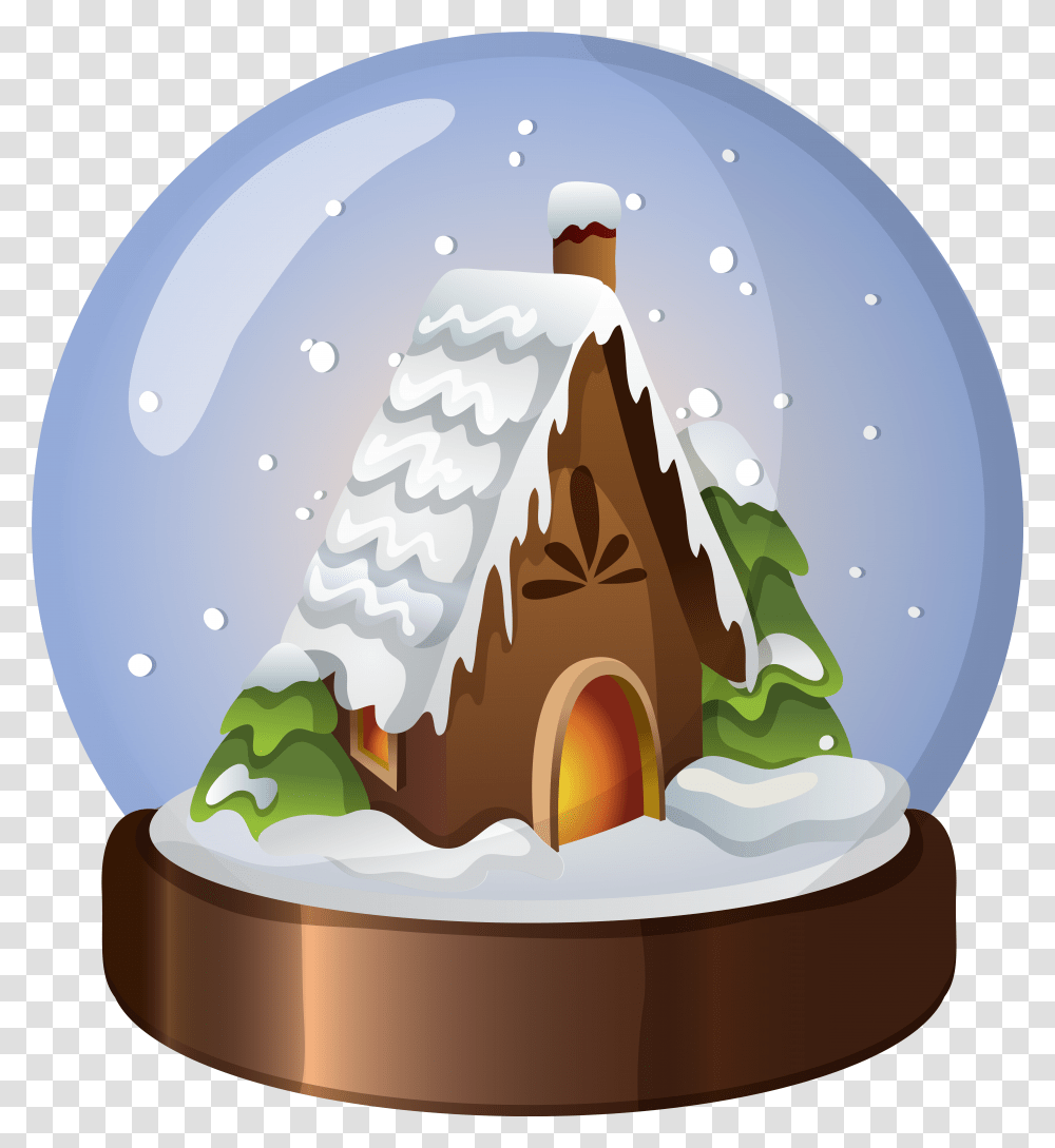 Download Hd Christmas Snow Globe Clipart Gallery, Cookie, Food, Biscuit, Birthday Cake Transparent Png