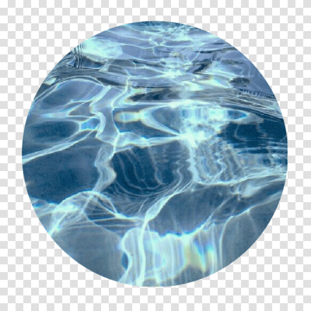 Download Hd Circle Water Ocean Blue Wave Aesthetic Overlay Blue Aesthetic Circle, Diamond, Outdoors, Ice, Nature Transparent Png
