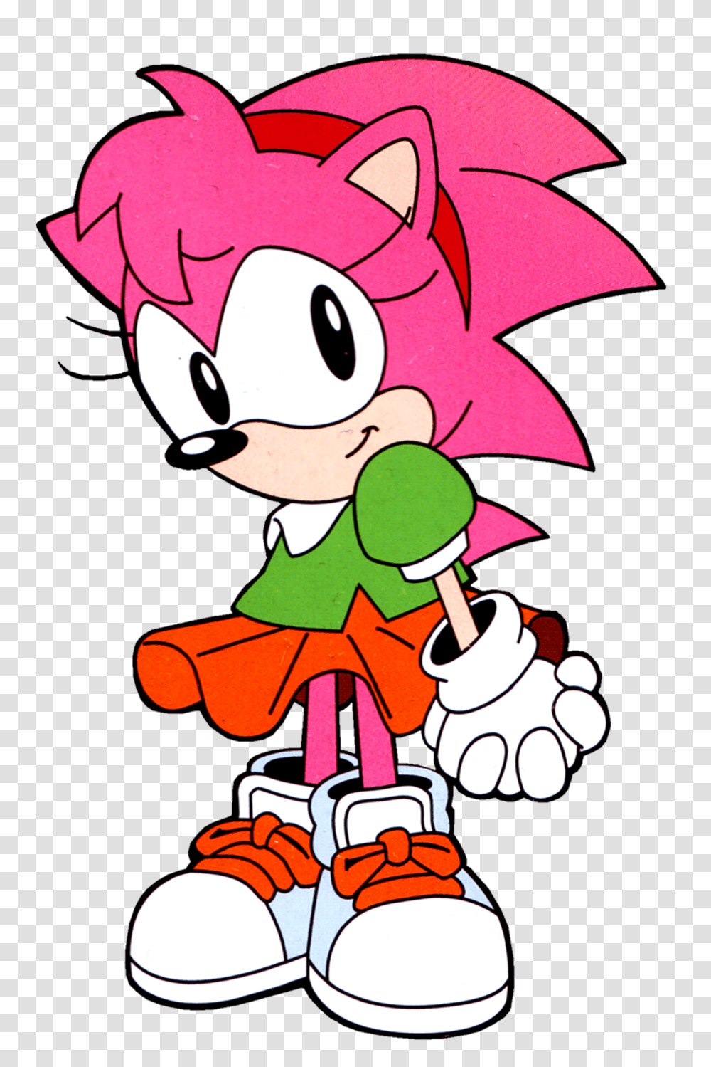 Download Hd Classic Amy Rose Amy Rose The Rascal, Elf, Art, Graphics, Performer Transparent Png