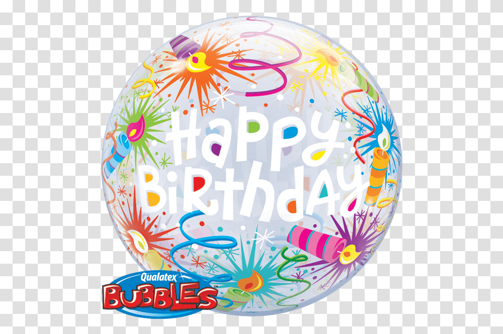 Download Hd Clear Happy Birthday Balloons Birthday Balloon Lit Candles Bubble Balloon, Paper, Confetti, Frisbee, Toy Transparent Png