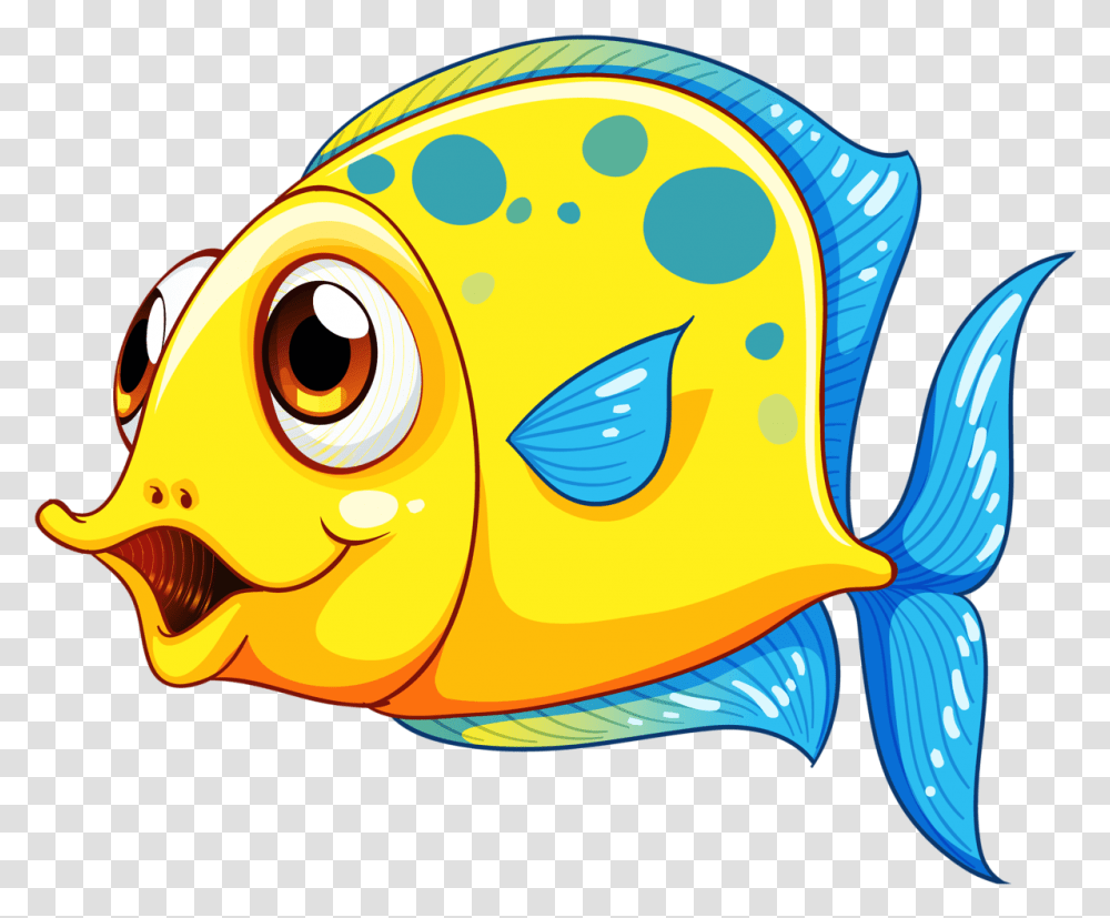 Download Hd Clip Art And Cartoon Animals Painting For Kids, Fish, Rock Beauty, Sea Life, Amphiprion Transparent Png