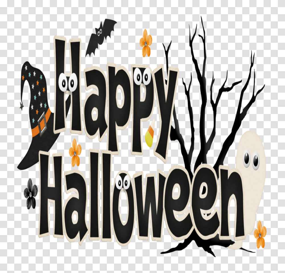 Download Hd Clip Art Clipart Halloween Halloween Happy Halloween Free Clip Art, Text, Alphabet, Symbol, Poster Transparent Png