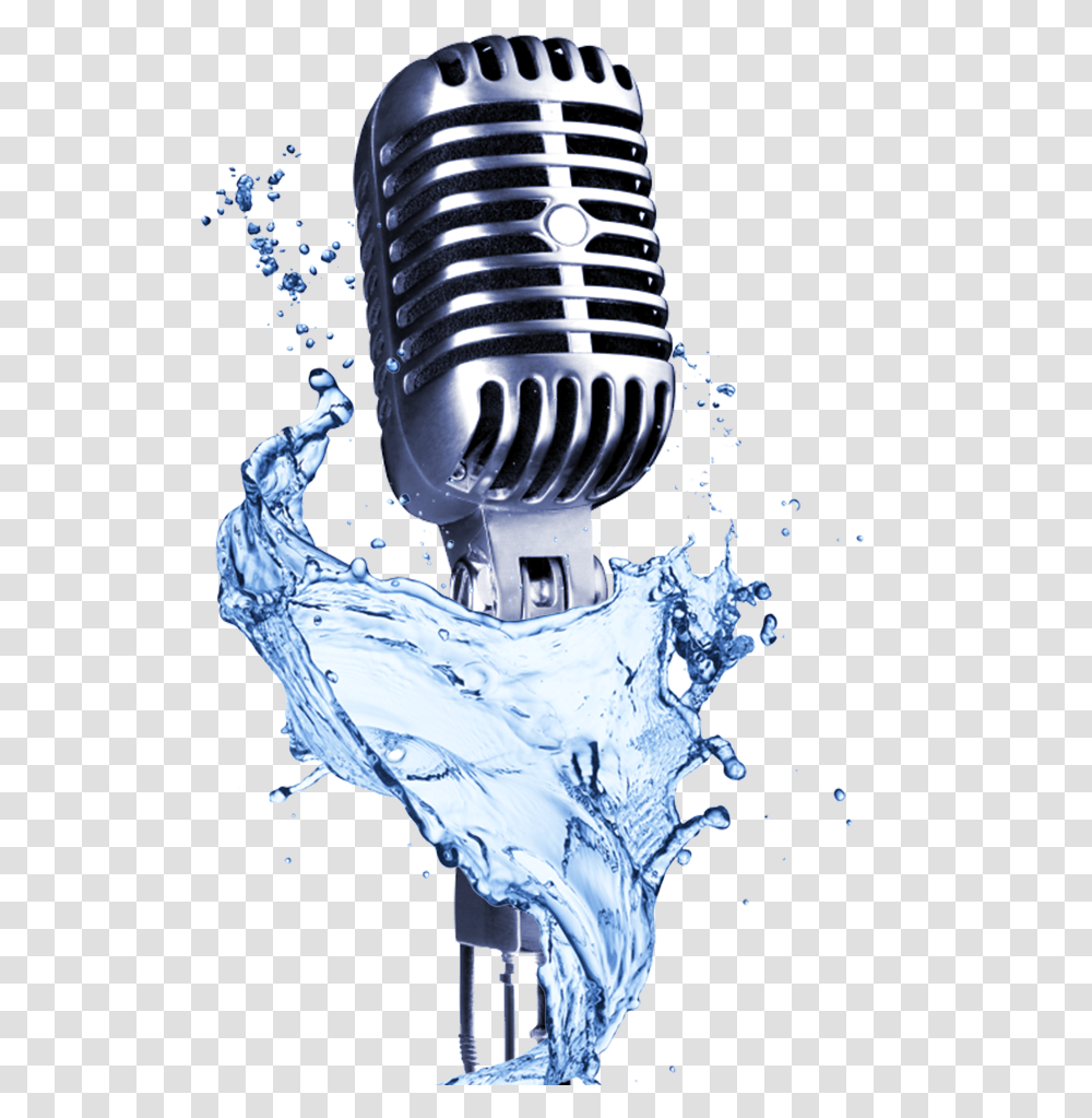 Download Hd Clip Art Water Splash Water Splash, Electrical Device, Microphone Transparent Png