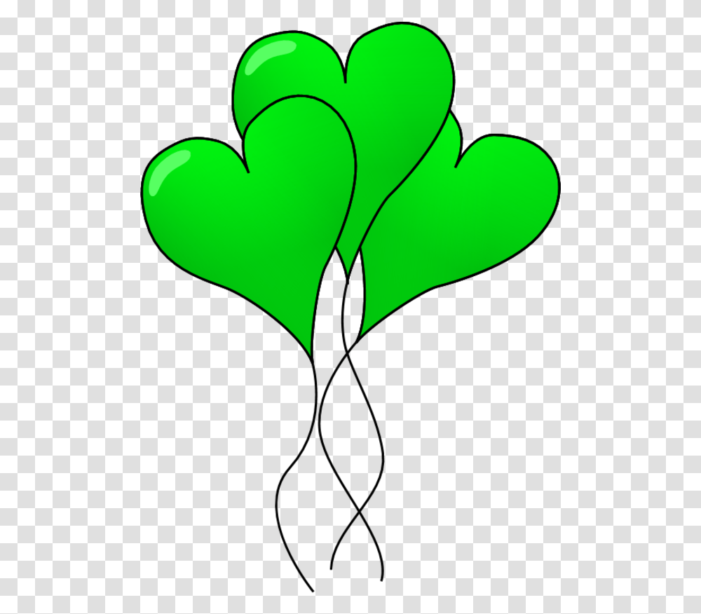 Download Hd Clipart Birthday Heart Green Heart Balloons Clipart Green Hearts, Silhouette, Stencil Transparent Png