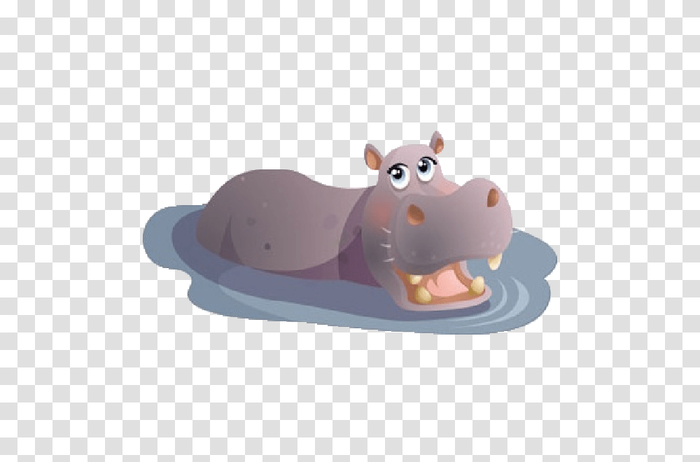 Download Hd Clipart Hippo Carton Hippo In Water Cartoon, Animal, Mammal, Sea Life, Birthday Cake Transparent Png