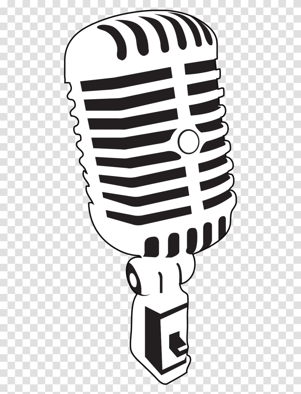 Download Hd Clipart Resolution 9051280 Vintage Microphone Microphone Drawing, Electrical Device, Stencil, Plant Transparent Png
