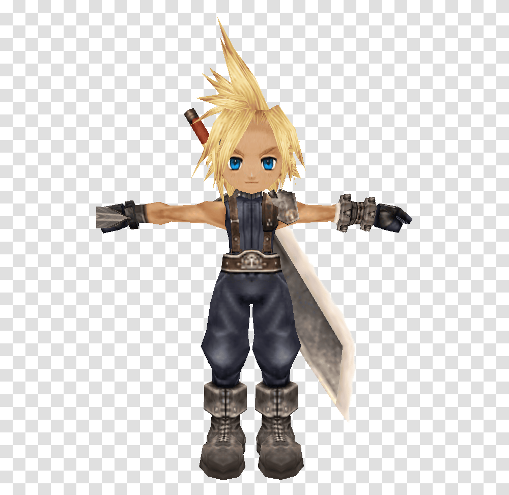 Download Hd Cloud Strife Model Iss Cloud Strife Cloud Ff7, Final Fantasy, Toy, Person, Human Transparent Png
