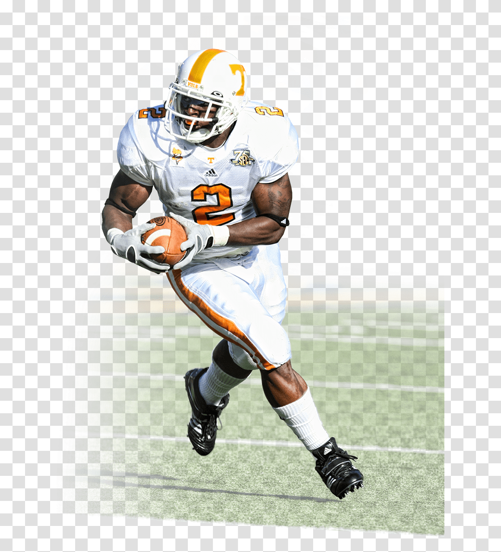 Download Hd College Football Player Running College, Clothing, Person, Helmet, People Transparent Png