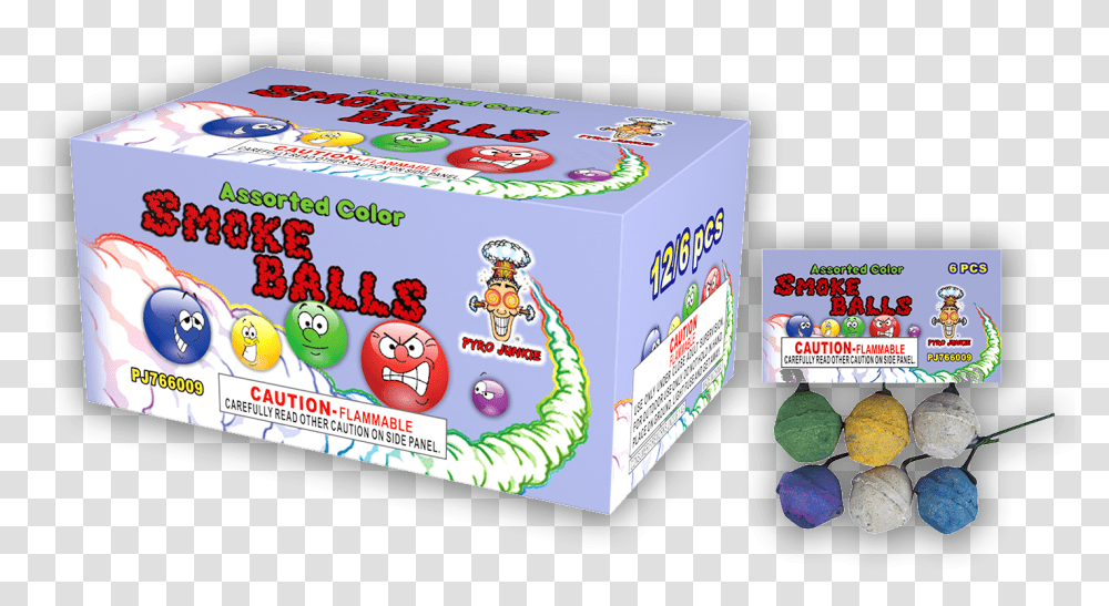 Download Hd Color Smoke Tnt Smoke Balls Assorted Colors Smoke Bomb, Box, Label, Text, Outdoors Transparent Png