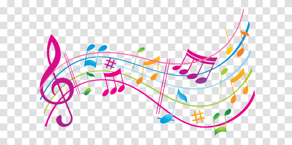 Download Hd Colorful Music Note Background Colorful Music Note Clip Art, Graphics, Doodle, Drawing, Text Transparent Png