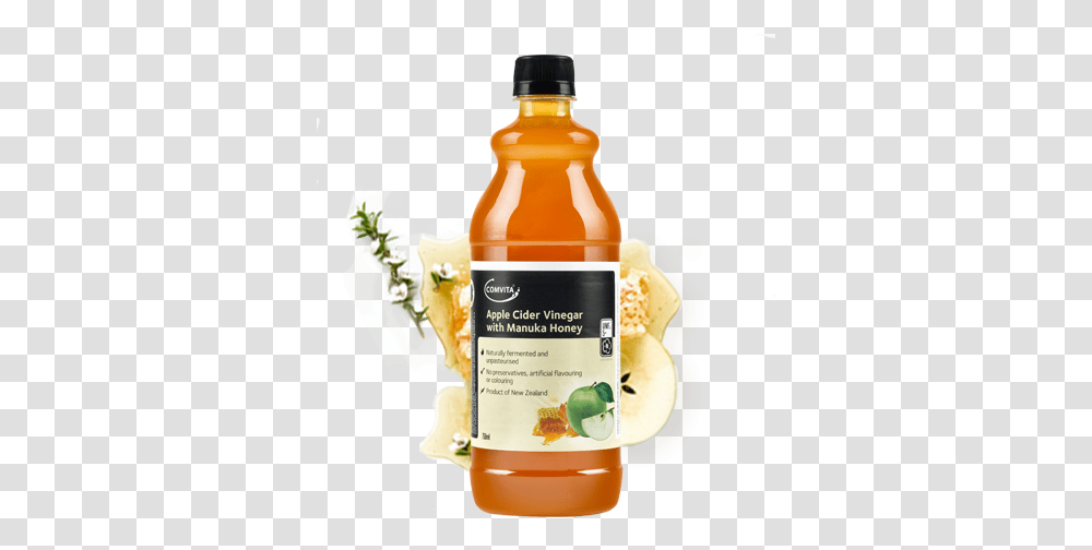 Download Hd Comvita Apple Cider Vinegar Apple Cider And Manuka Honey, Juice, Beverage, Bottle, Label Transparent Png