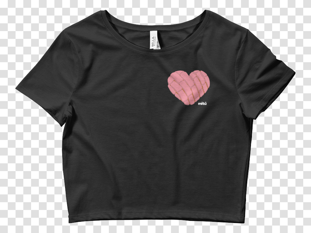 Download Hd Concha Heart Squad Crop Tee Ml Crop Top Polaroid Shirts, Sleeve, Clothing, Apparel, Long Sleeve Transparent Png