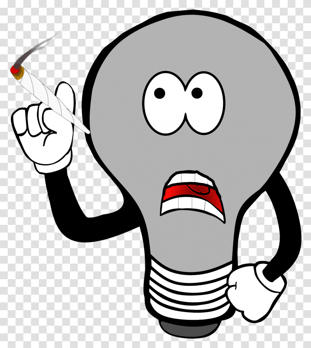 Download Hd Confused Idea Lightbulb Light Bulb Clipart Did You Know Clipart, Hand, Smoke Transparent Png