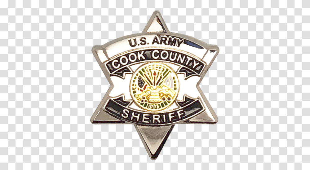 Download Hd Cook County Sheriff Star Lapel Pin Us Army Cook County Sheriff Star, Logo, Symbol Transparent Png