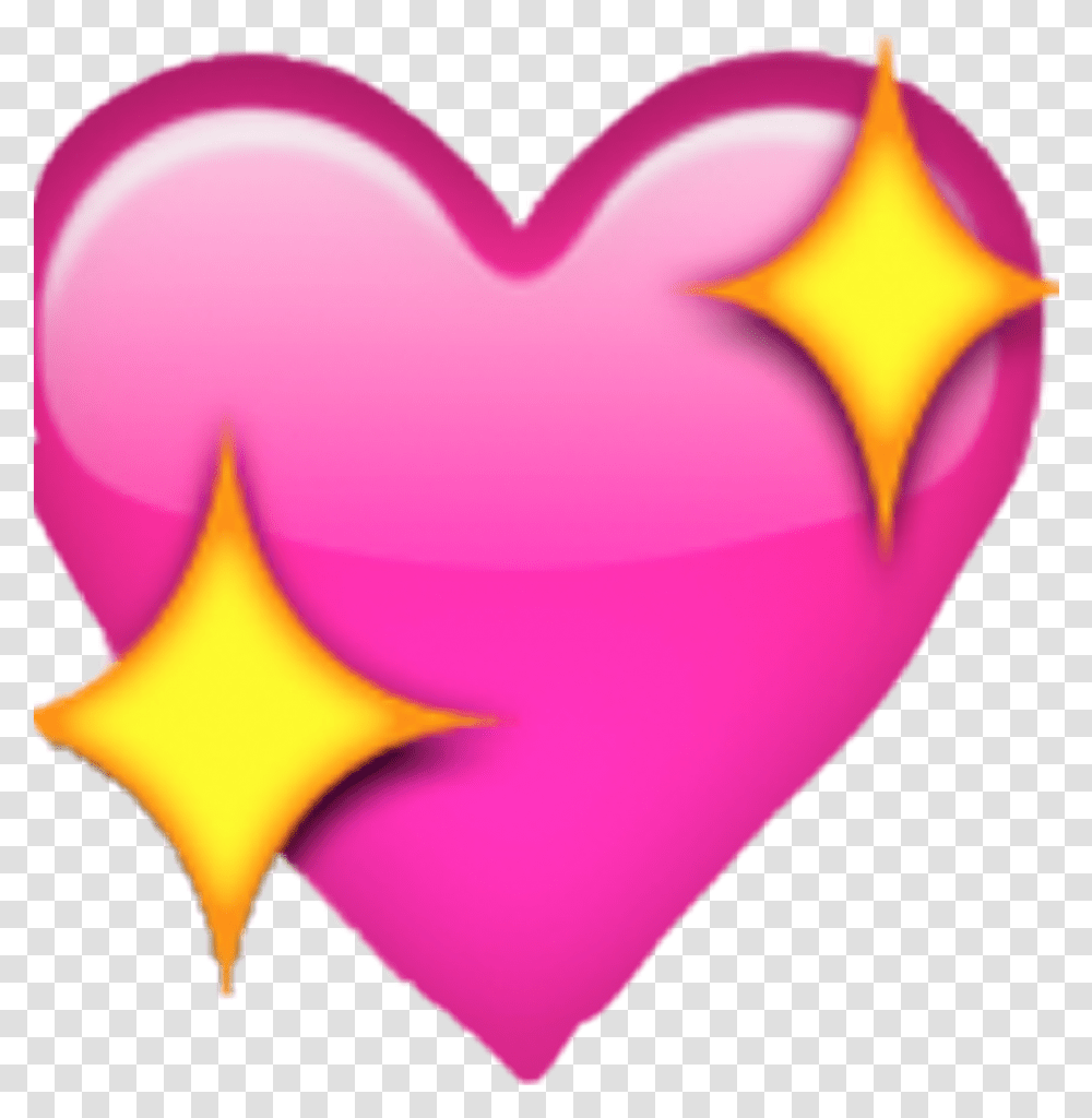 Download Hd Corazon Sticker Heart Emoji Heart Star Emoji, Balloon, Purple Transparent Png