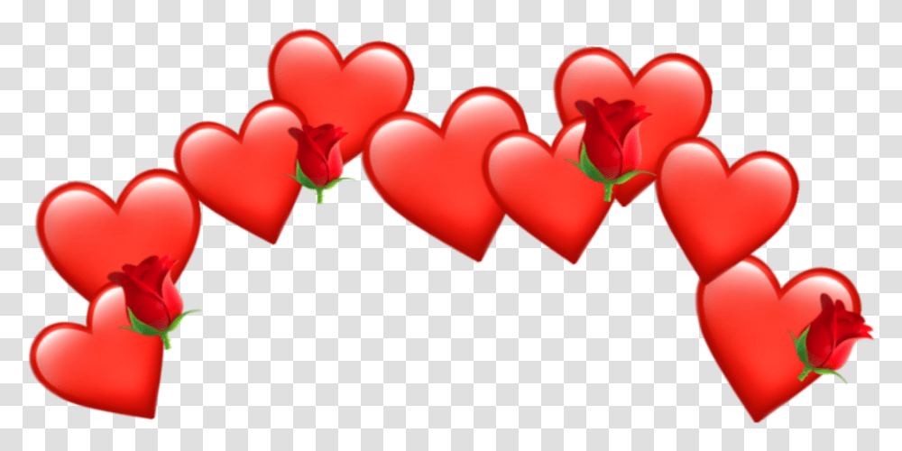Download Hd Crown Heart Tumblr Emoji Red Aesthetic Red Heart Emoji Crown, Hand, Birthday Cake, Dessert, Food Transparent Png