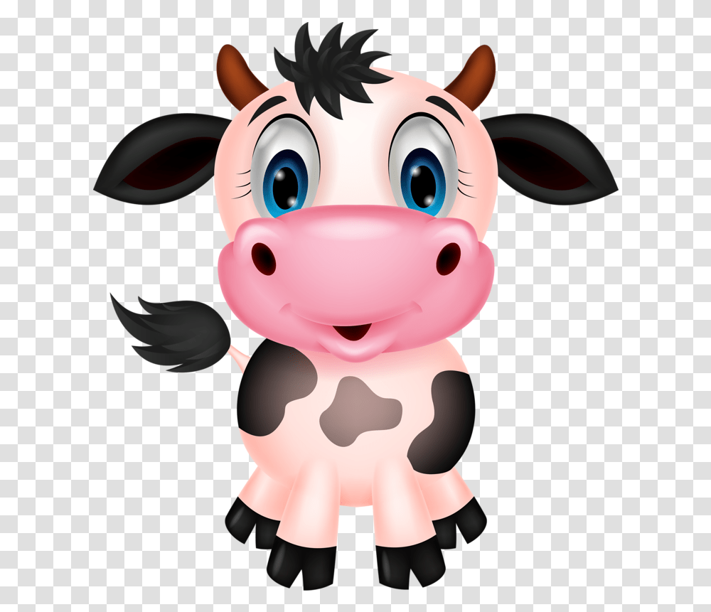 Download Hd Cute Cow Caricatura Imagenes De Vacas, Toy, Head, Animal, Food Transparent Png