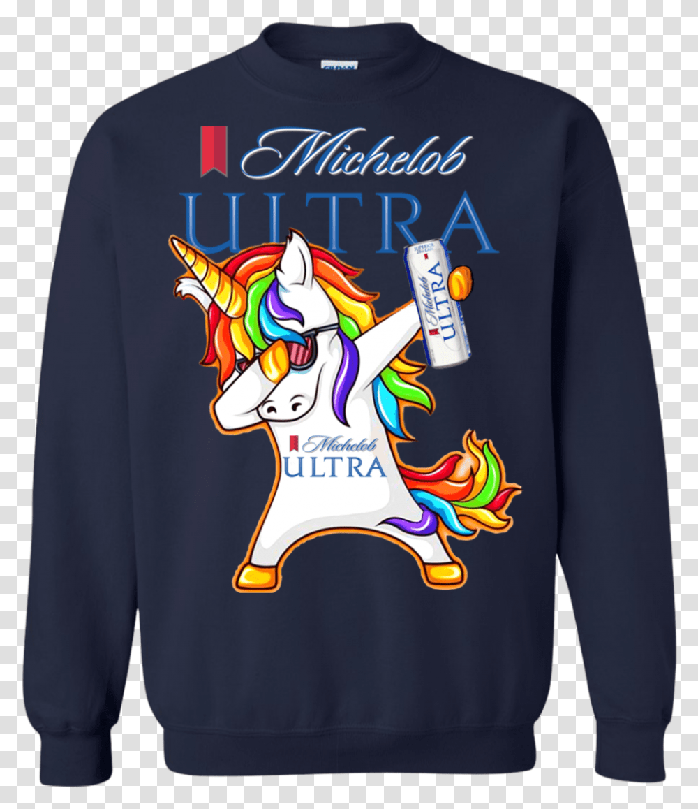 Download Hd Dabbing Unicorn Loves Michelob Ultra Yosemite Bud Light Beer Can, Clothing, Apparel, Sleeve, Long Sleeve Transparent Png