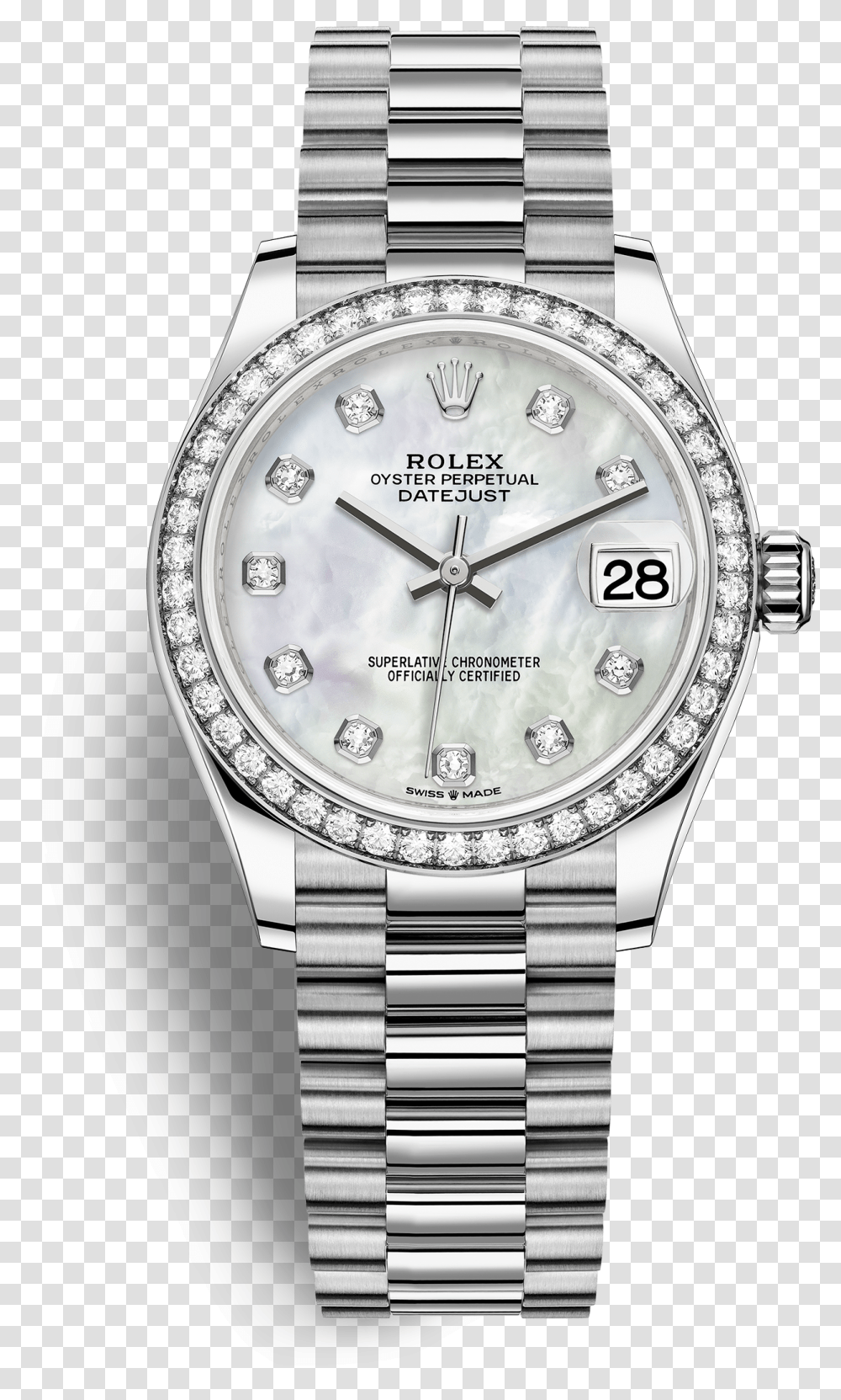 Download Hd Datejust Rolex Datejust 31 Rose Gold Watch, Wristwatch, Clock Tower, Architecture, Building Transparent Png
