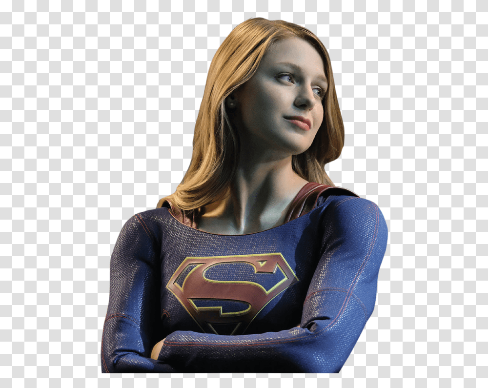 Download Hd Dc's Supergirl The Flash And Arrow Sky 1 Supergirl, Clothing, Person, Sleeve, Female Transparent Png