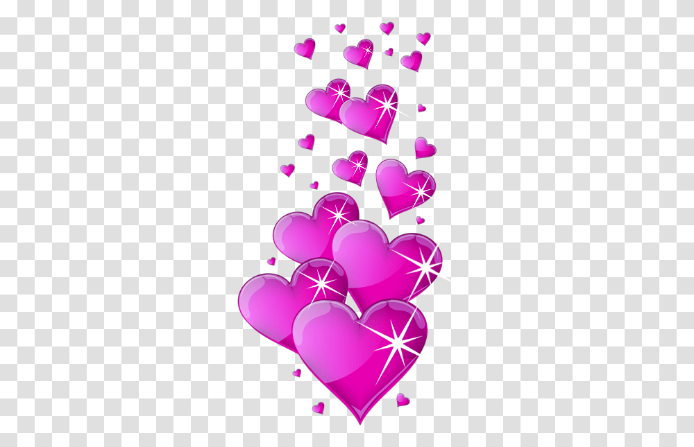 Download Hd Destellos De Corazones Background Love Symbol, Purple, Light, Heart, Graphics Transparent Png