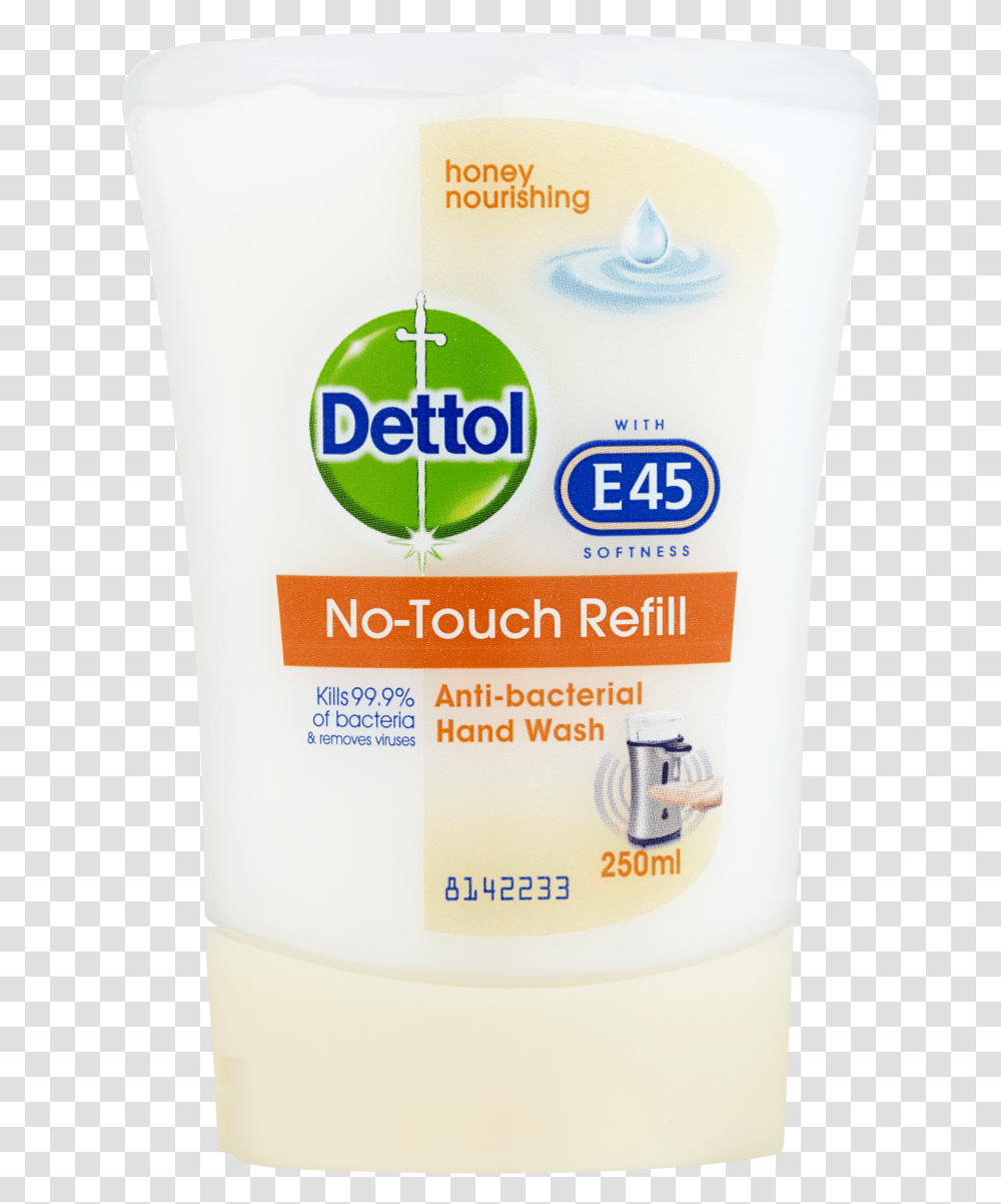 Download Hd Dettol No Touch Antibacterial Hand Wash Dettol, Sunscreen, Cosmetics, Bottle, Label Transparent Png