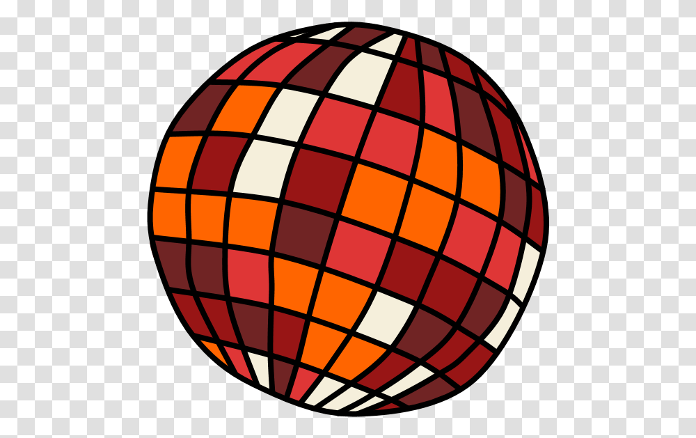 Download Hd Disco Ball Red Orange Disco Ball, Sphere, Balloon, Astronomy, Outer Space Transparent Png