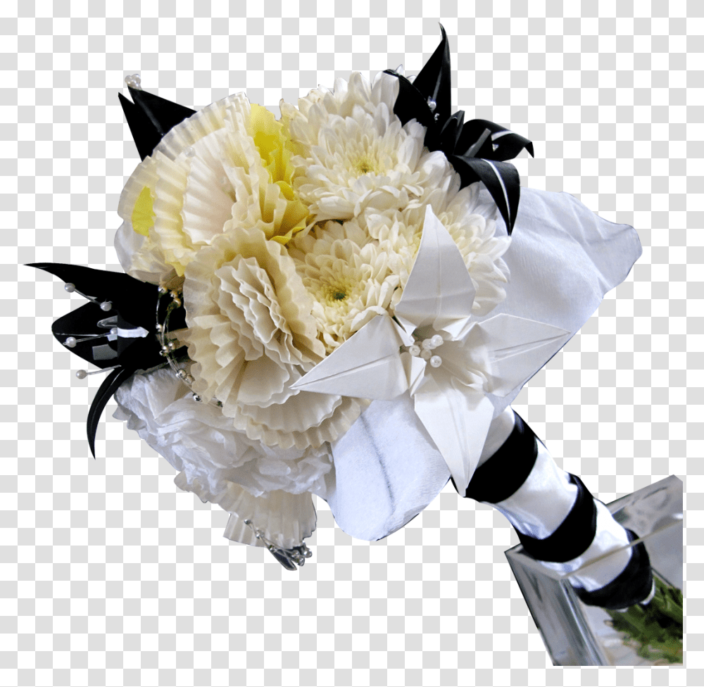Download Hd Diy Paper Flower Wedding Bouquet Bouquet, Plant, Blossom, Flower Bouquet, Flower Arrangement Transparent Png
