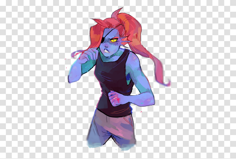 Download Hd Doodles Undertale Undyne Drawing, Clothing, Person, Leisure Activities, Dance Pose Transparent Png