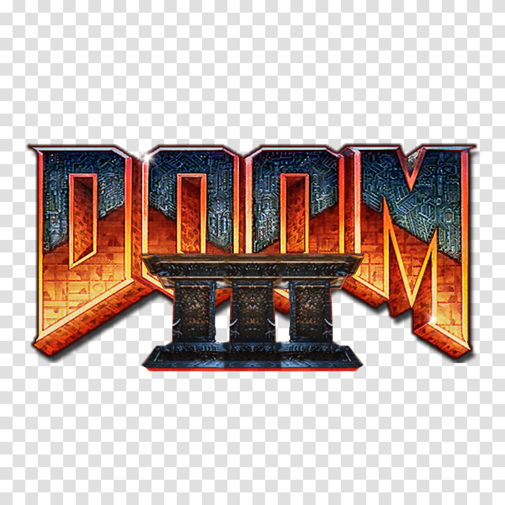 Download Hd Doom 3 Logo Doom 2 Logo, Leisure Activities, Alphabet, Text, Tabletop Transparent Png