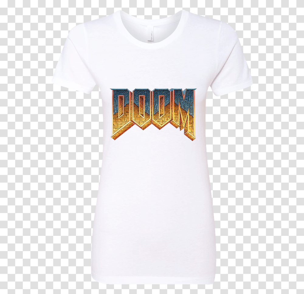 Download Hd Doom Vintage Logo Youtube Poop Active Shirt, Clothing, Apparel, T-Shirt, Plant Transparent Png