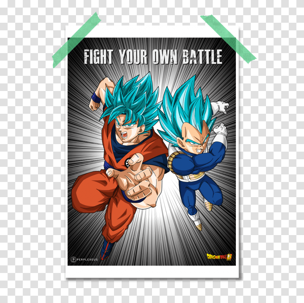 Download Hd Dragon Ball Super Goku Vegeta Fight Your Own Goku Y Vegeta Dragon Ball Super, Poster, Advertisement, Comics, Book Transparent Png