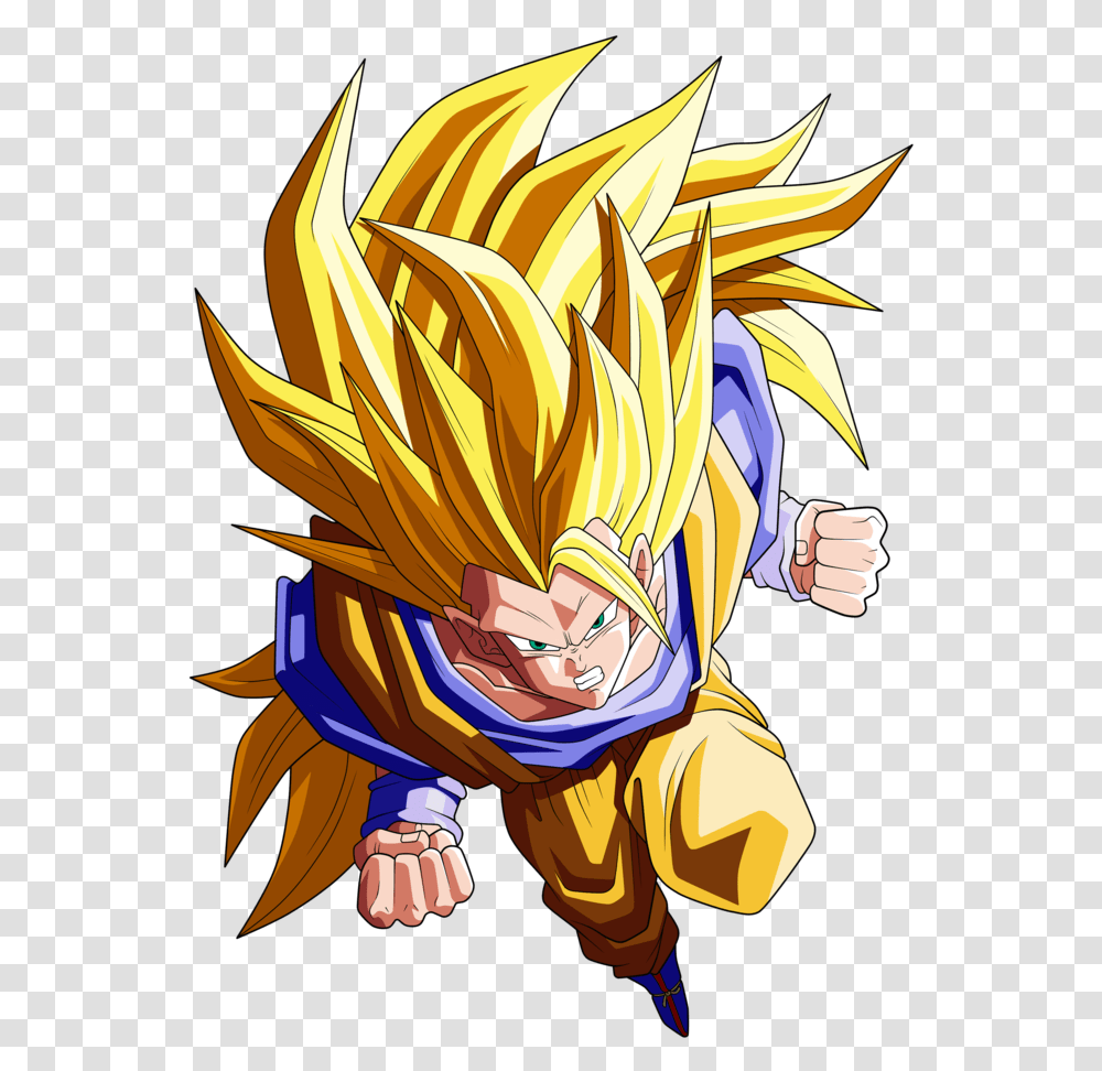 Download Hd Dragon Ball Wiki Goku Super Saiyan 3 Goku, Comics, Book, Manga, Sweets Transparent Png