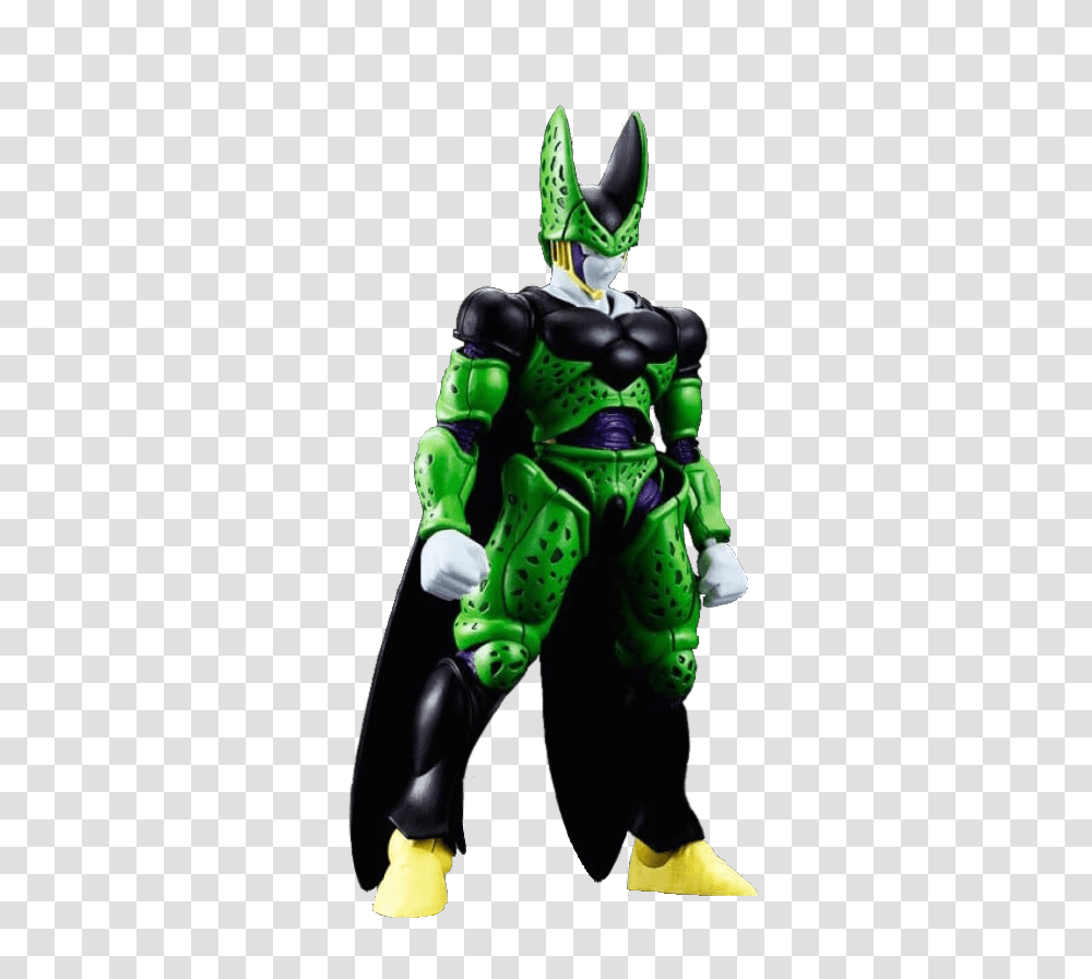Download Hd Dragon Ball Z Perfect Cell Figure Rise Model Cell Dragonball, Toy, Green, Alien, Cape Transparent Png
