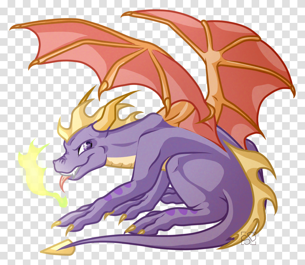 Download Hd Dragon Horns Cartoon Spyro The Dragon Spyro The Dragon Cartoon Transparent Png