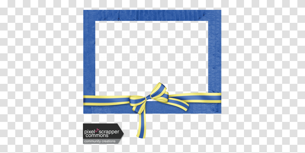 Download Hd Earth & Sky Frame Yellow And Blue Ribbon Frame Blue Ribbon Frame, Gift, Text, Knot, Airplane Transparent Png