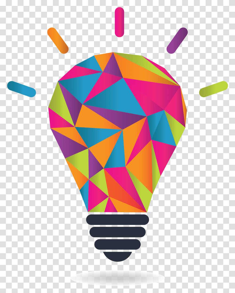 Download Hd Education Clipart Digital Colorful Light Bulb, LED, Graphics, Lightbulb Transparent Png