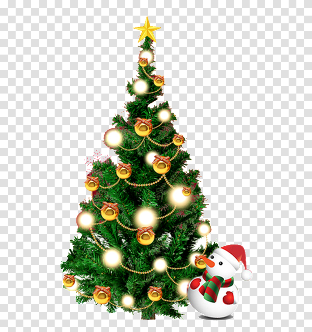 Download Hd El Rbol De Navidad Y Nieve Christmas Tree Small, Ornament, Plant Transparent Png