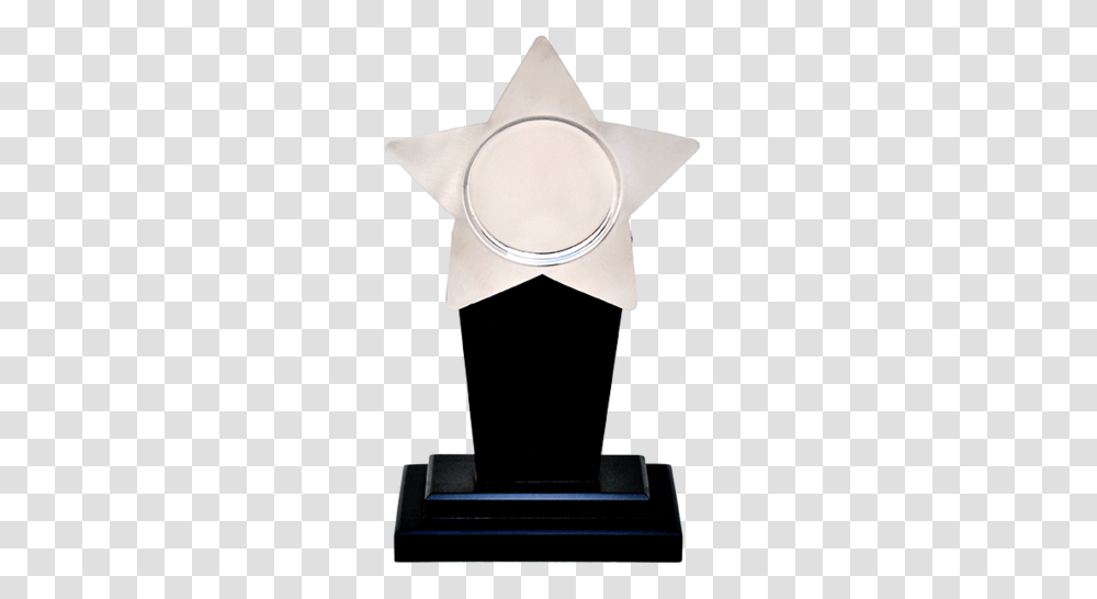 Download Hd Elegant Silver Star Trophy Shape Trophy Trophy Elegant, Symbol, Accessories, Accessory Transparent Png