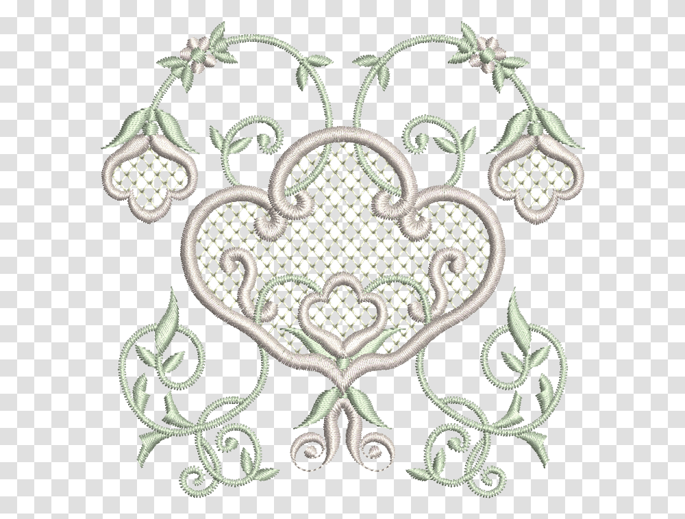 Download Hd Embroidery Flowers Design Embroidery Machines Flower Design, Lace, Rug, Pattern Transparent Png