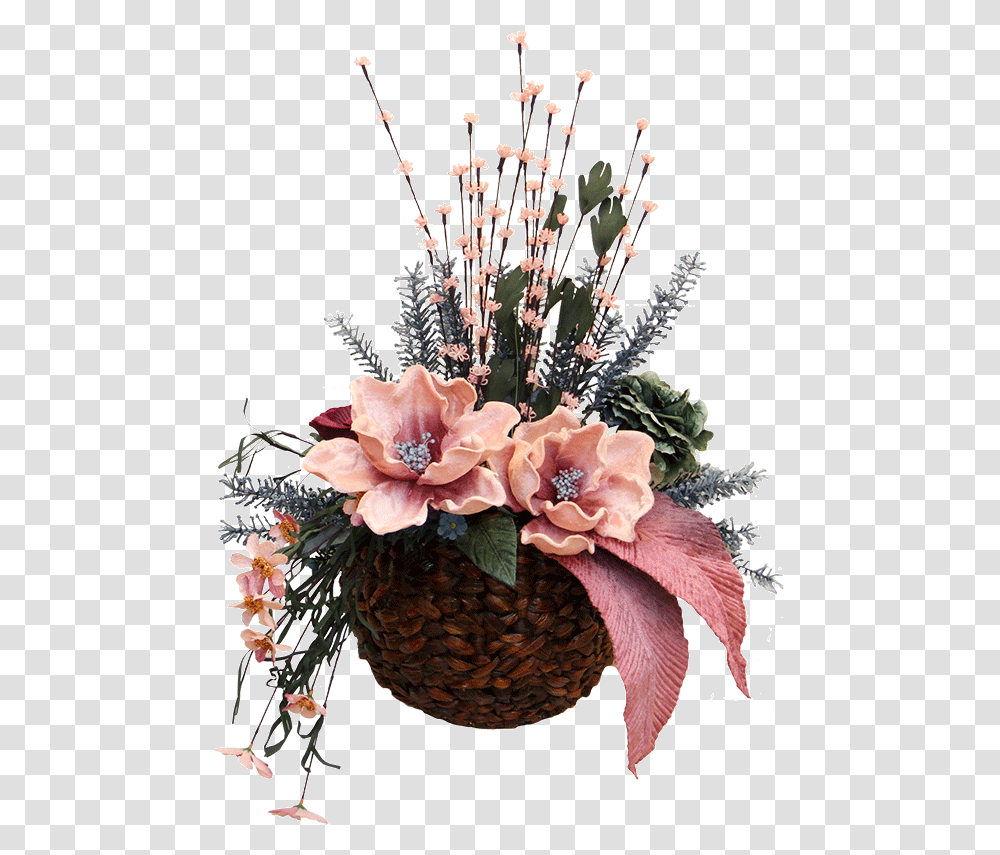 Download Hd European Pastoral Home Simulation Flower Wall Twig, Plant, Blossom, Flower Arrangement, Ikebana Transparent Png