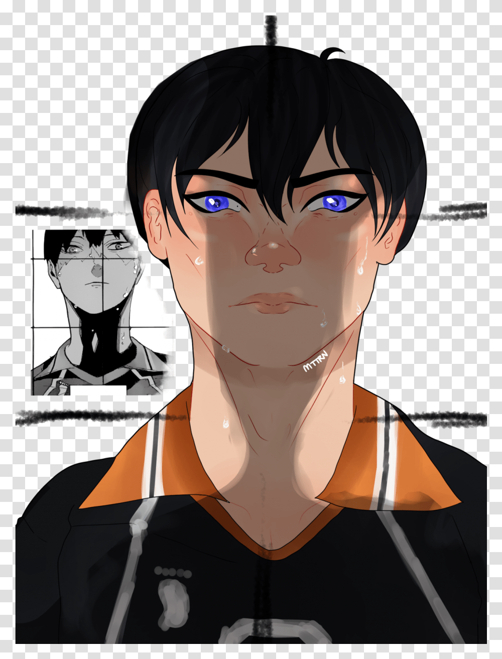 Download Hd Every Single New Chapter Of Haikyuu Has Me Shook Cartoon, Neck, Person, Human, Throat Transparent Png