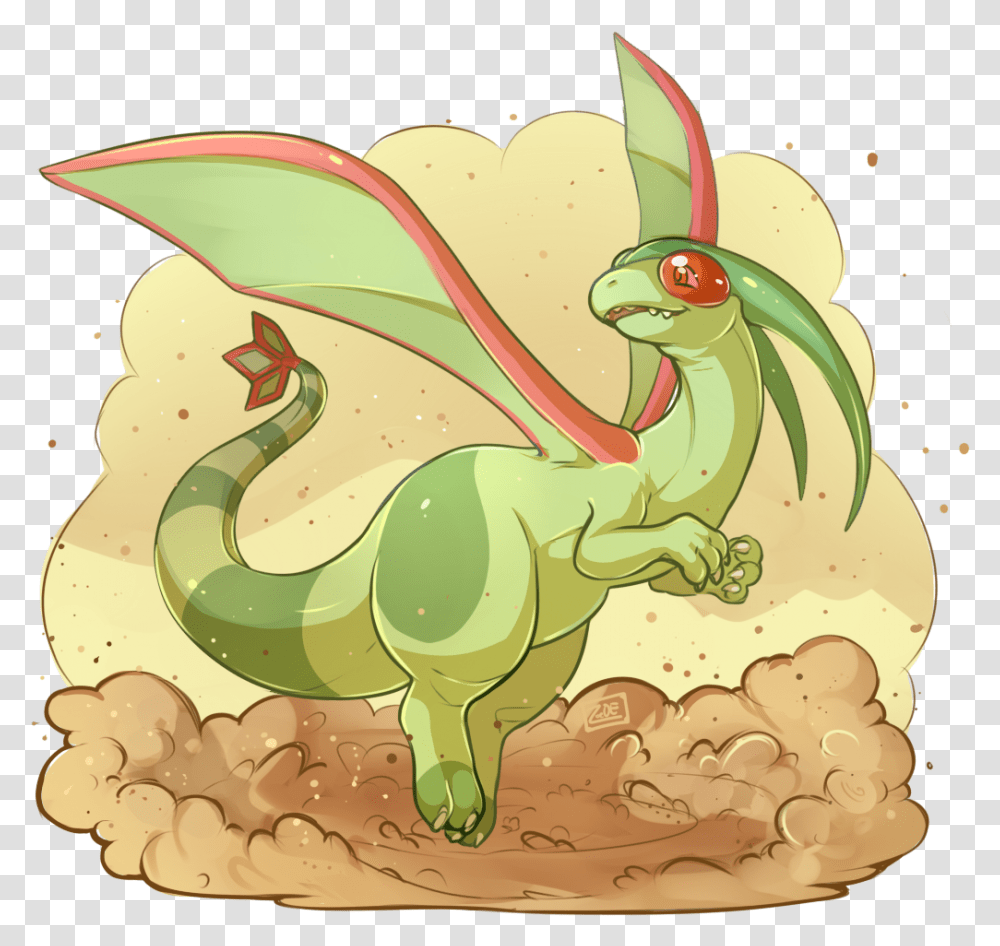 Download Hd Excited Flygon Pokemon Fan Art Flygon Sand Storm Fan Art Warrior Cats, Dragon, Animal, Snake, Reptile Transparent Png