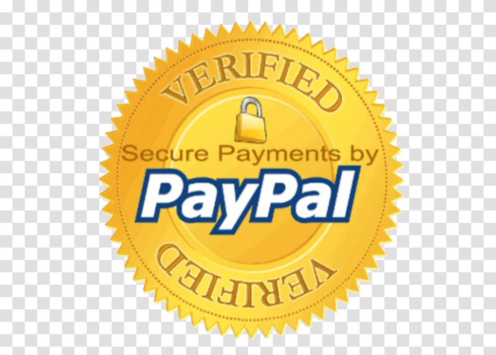 Download Hd Explore Secure Paypal Logo Paypal Verified Logo, Label, Text, Outdoors, Symbol Transparent Png