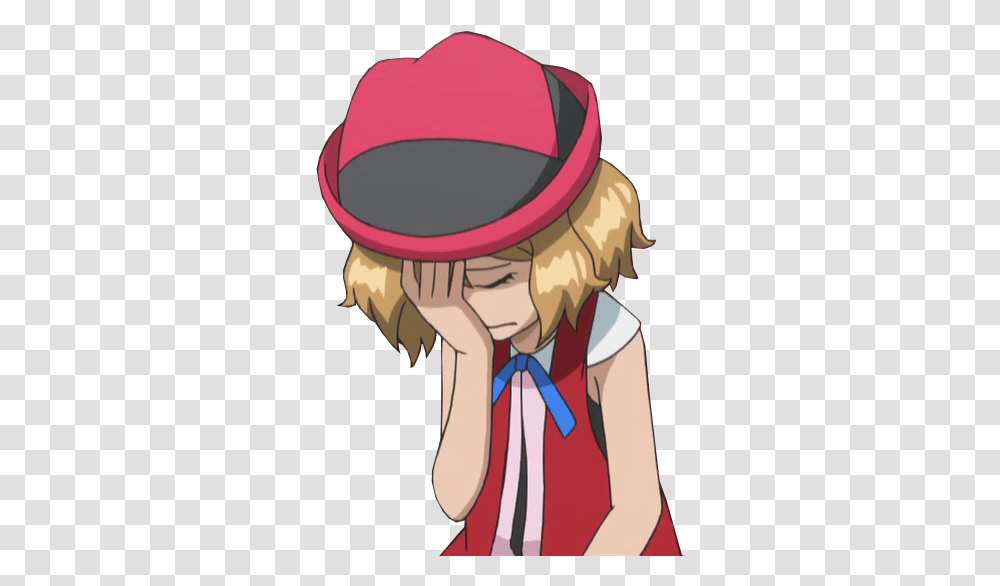 Download Hd Face Palm Clipart Pokemon Facepalm Emoji, Clothing, Costume, Helmet, Tie Transparent Png